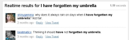 Hello Twitter! “I have forgotten my umbrella” Hello Twitter! “I have forgotten my umbrella”