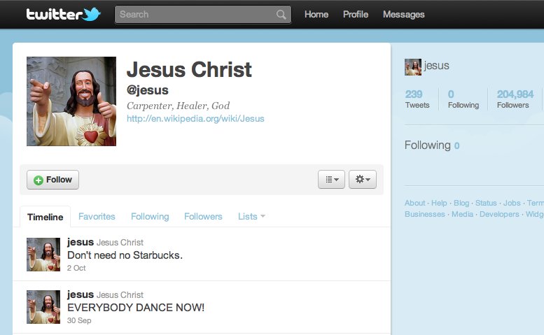  Jesus on Twitter