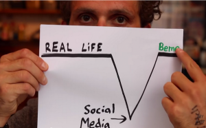 Neistat explaining how Beme is closer to shoing what real life is in comparison to other forms of social media.